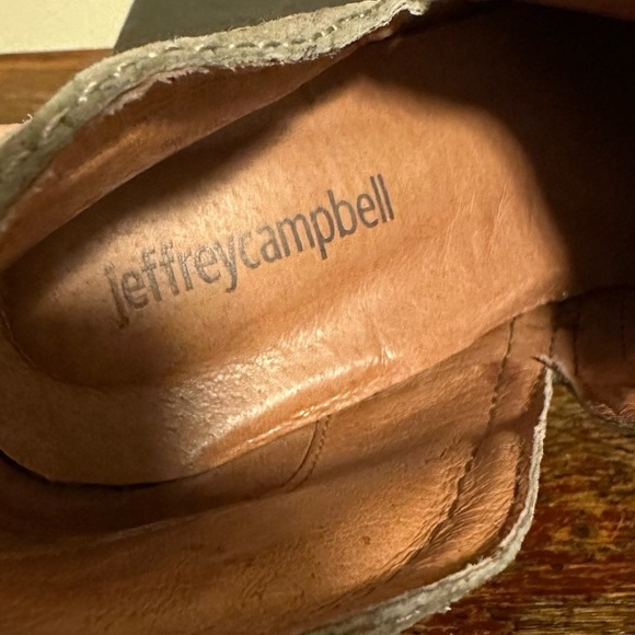 Jeffrey Campbell Rosalee Taupe Snake Embossed Leather Ankle Boots - Picture 8 of 13